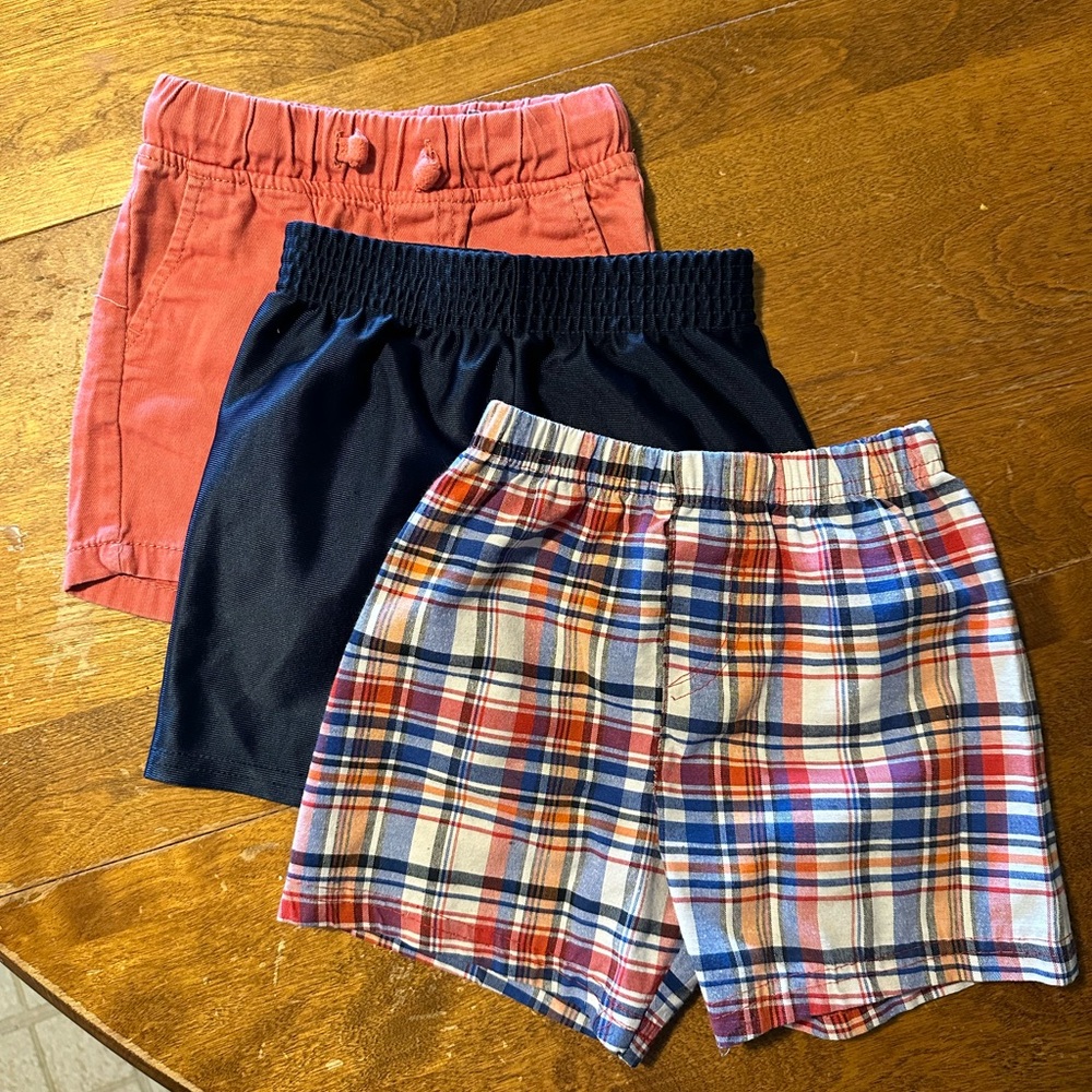 Lot of 3 shorts, toddler, 2T, 24 mo